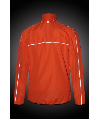 Force Mens Reflective Water-Resistant Running Jacket Orange $24.29 Active