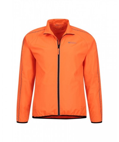 Force Mens Reflective Water-Resistant Running Jacket Orange $24.29 Active