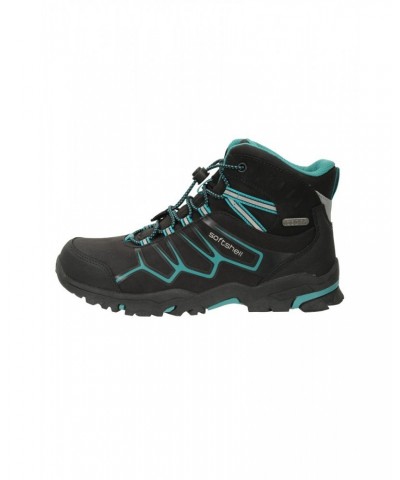 Softshell Kids Waterproof Hiking Boots Teal $27.30 Footwear