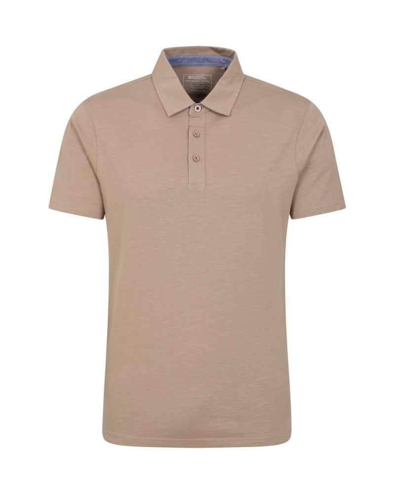 Hasst II Mens Organic Polo Beige $12.99 Tops