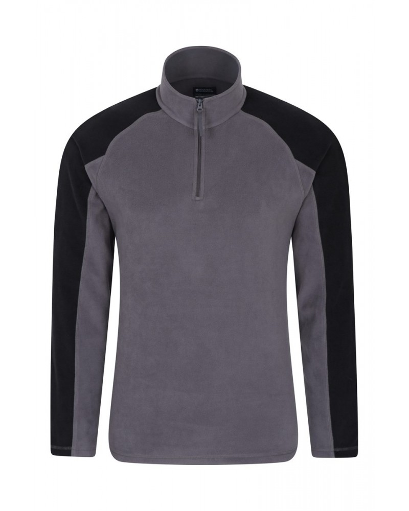 Ashbourne Mens Half-Zip Fleece Dark Grey $14.49 Fleece