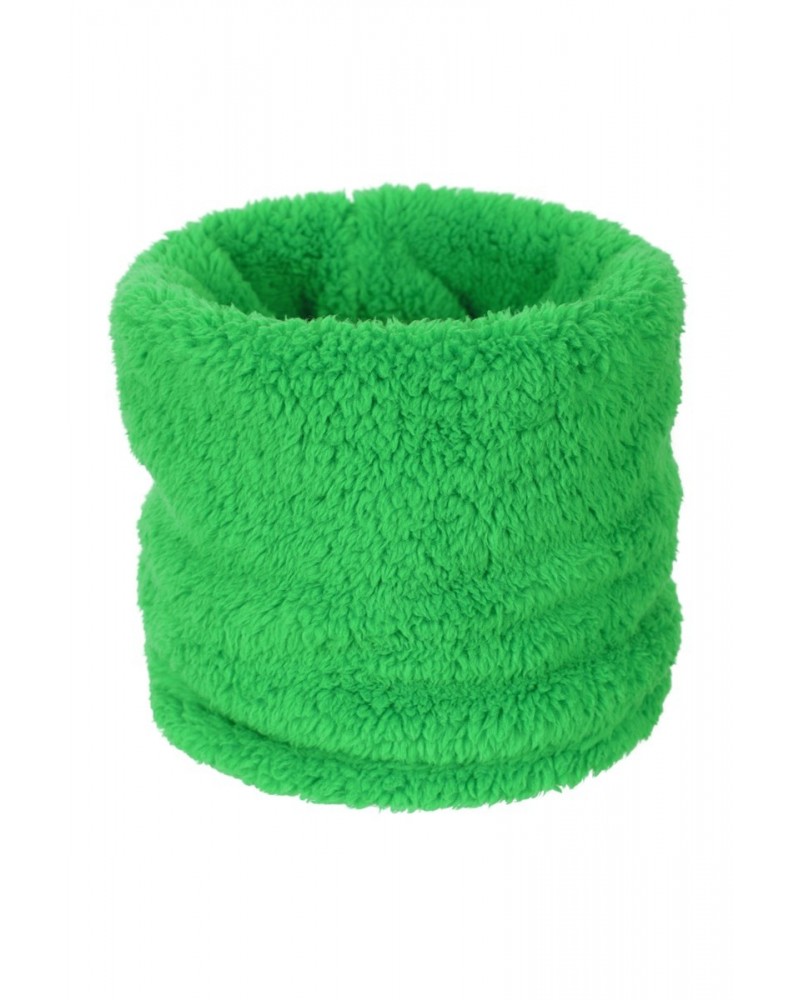 Kids Sherpa Fleece Neck Gaiter Green $11.79 Ski