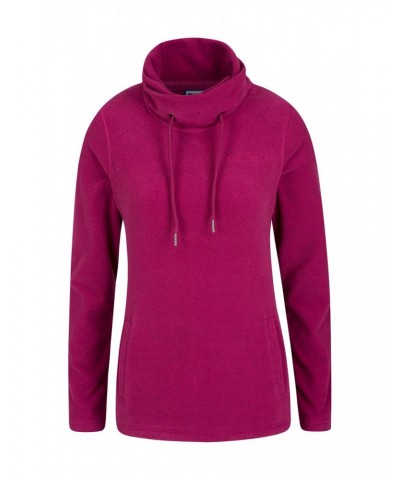 Hebridean Womens Cowl Neck Sweatshirt Pink $21.82 Fleece