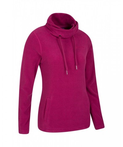 Hebridean Womens Cowl Neck Sweatshirt Pink $21.82 Fleece