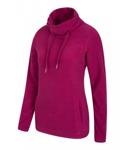 Hebridean Womens Cowl Neck Sweatshirt Pink $21.82 Fleece