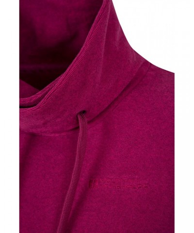 Hebridean Womens Cowl Neck Sweatshirt Pink $21.82 Fleece