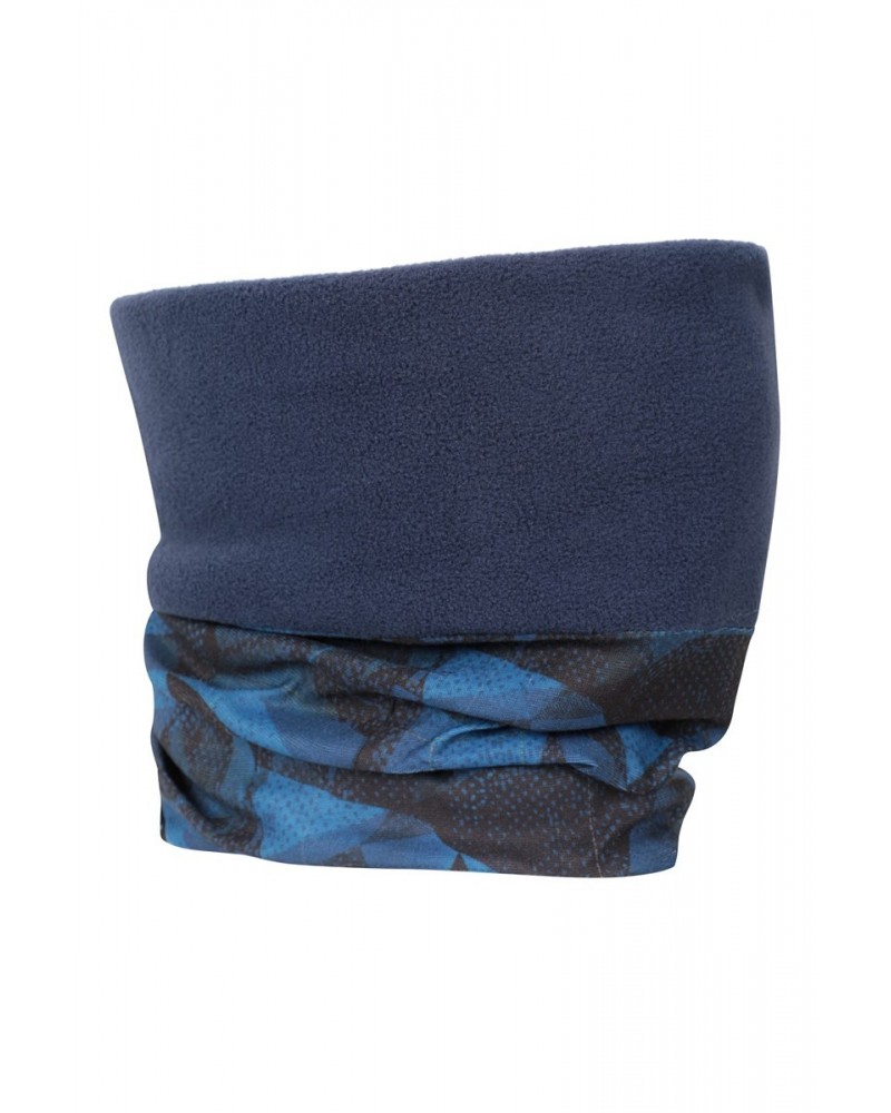 Patterned Mens Polar Fleece Headtube Blue $10.07 Accessories