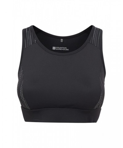 Time Trial Womens Mid-Support Sports Bra Black $14.39 Tops