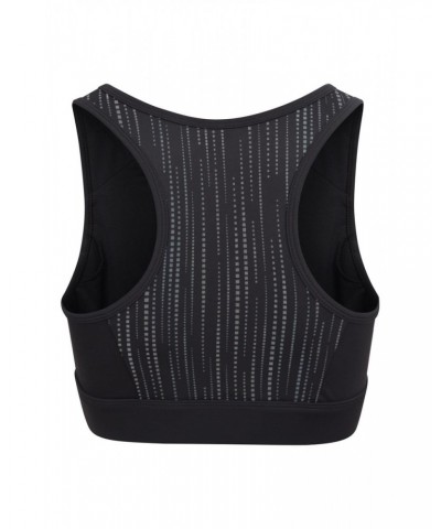 Time Trial Womens Mid-Support Sports Bra Black $14.39 Tops