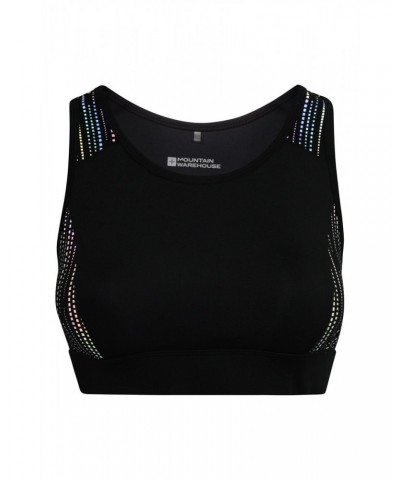 Time Trial Womens Mid-Support Sports Bra Black $14.39 Tops