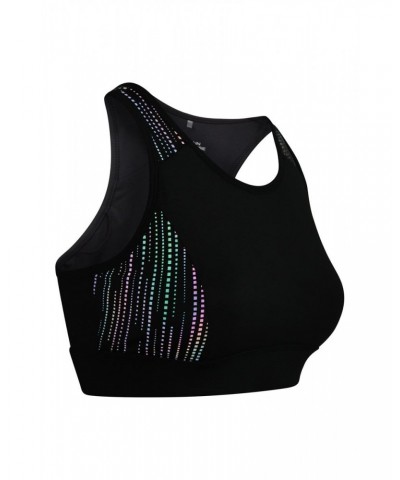 Time Trial Womens Mid-Support Sports Bra Black $14.39 Tops