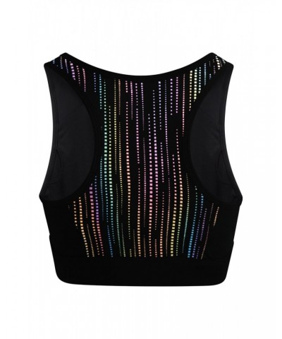 Time Trial Womens Mid-Support Sports Bra Black $14.39 Tops