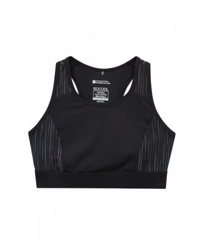 Time Trial Womens Mid-Support Sports Bra Black $14.39 Tops