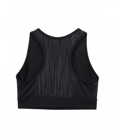 Time Trial Womens Mid-Support Sports Bra Black $14.39 Tops