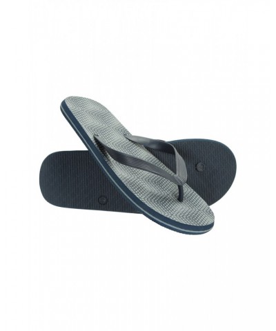 Beach Walk Mens Flip Flops Dark Grey $8.99 Swimwear