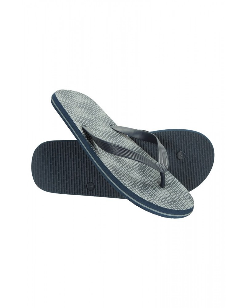 Beach Walk Mens Flip Flops Dark Grey $8.99 Swimwear