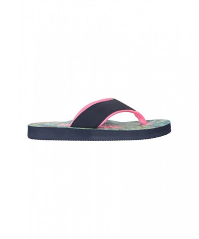 Vacation Recycled Printed Womens Flip-Flops Dark Green $14.03 Footwear