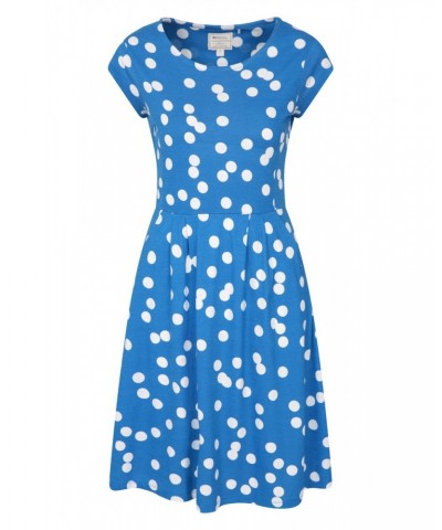 Sorrento Womens Printed Short Sleeve UV Dress Bright Blue $18.86 Dresses & Skirts