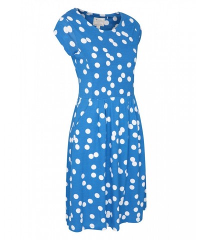 Sorrento Womens Printed Short Sleeve UV Dress Bright Blue $18.86 Dresses & Skirts