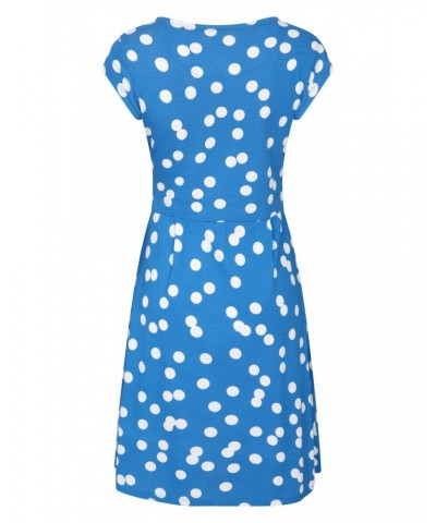 Sorrento Womens Printed Short Sleeve UV Dress Bright Blue $18.86 Dresses & Skirts