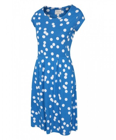 Sorrento Womens Printed Short Sleeve UV Dress Bright Blue $18.86 Dresses & Skirts