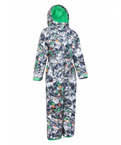 Cloud Printed Kids All in One Waterproof Snowsuit Geo Triangle $33.14 Ski