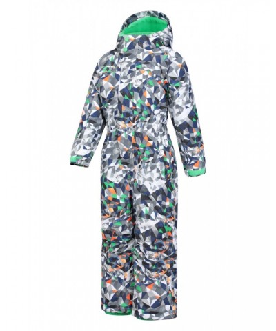 Cloud Printed Kids All in One Waterproof Snowsuit Geo Triangle $33.14 Ski