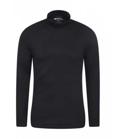 Meribel Mens Turtle Neck Top Black $13.33 Thermals