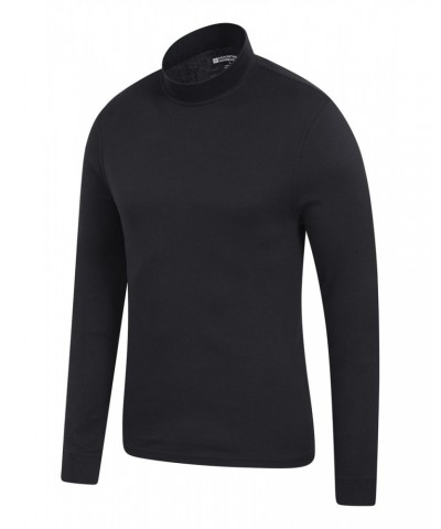 Meribel Mens Turtle Neck Top Black $13.33 Thermals