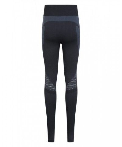 Track Womens High Waisted Seamless Leggings Black $21.82 Active