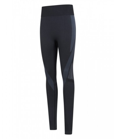 Track Womens High Waisted Seamless Leggings Black $21.82 Active