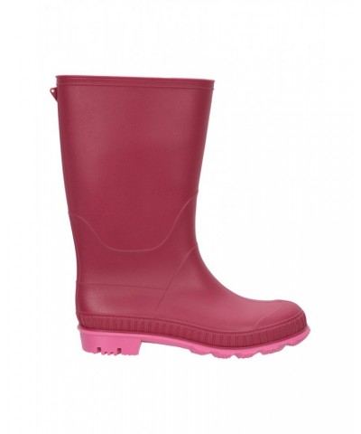 Plain Kids Rain Boots Berry $15.38 Footwear