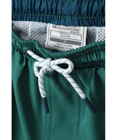 Atlantic Mens Recycled Swim Shorts Teal $17.09 Active