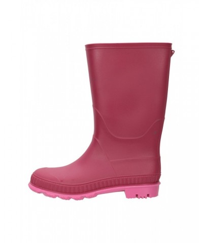 Plain Kids Rain Boots Berry $15.38 Footwear