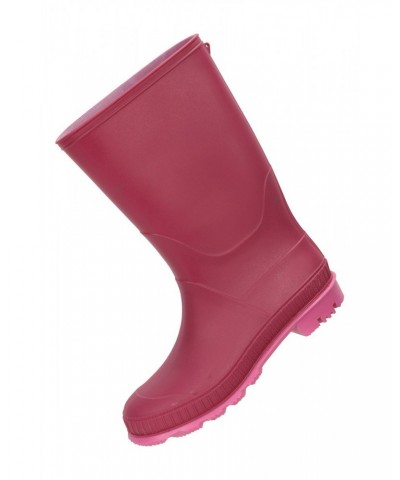 Plain Kids Rain Boots Berry $15.38 Footwear