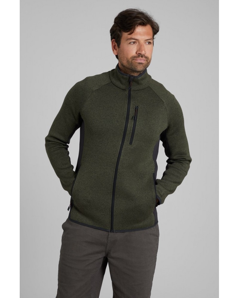 Treston Mens Full-Zip Fleece Jacket Dark Khaki $28.61 Fleece