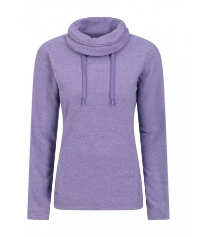 Hebridean Womens Cowl Neck Sweatshirt Grape $17.39 Fleece