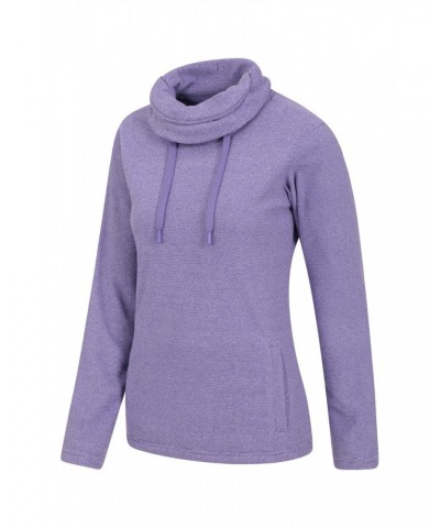 Hebridean Womens Cowl Neck Sweatshirt Grape $17.39 Fleece