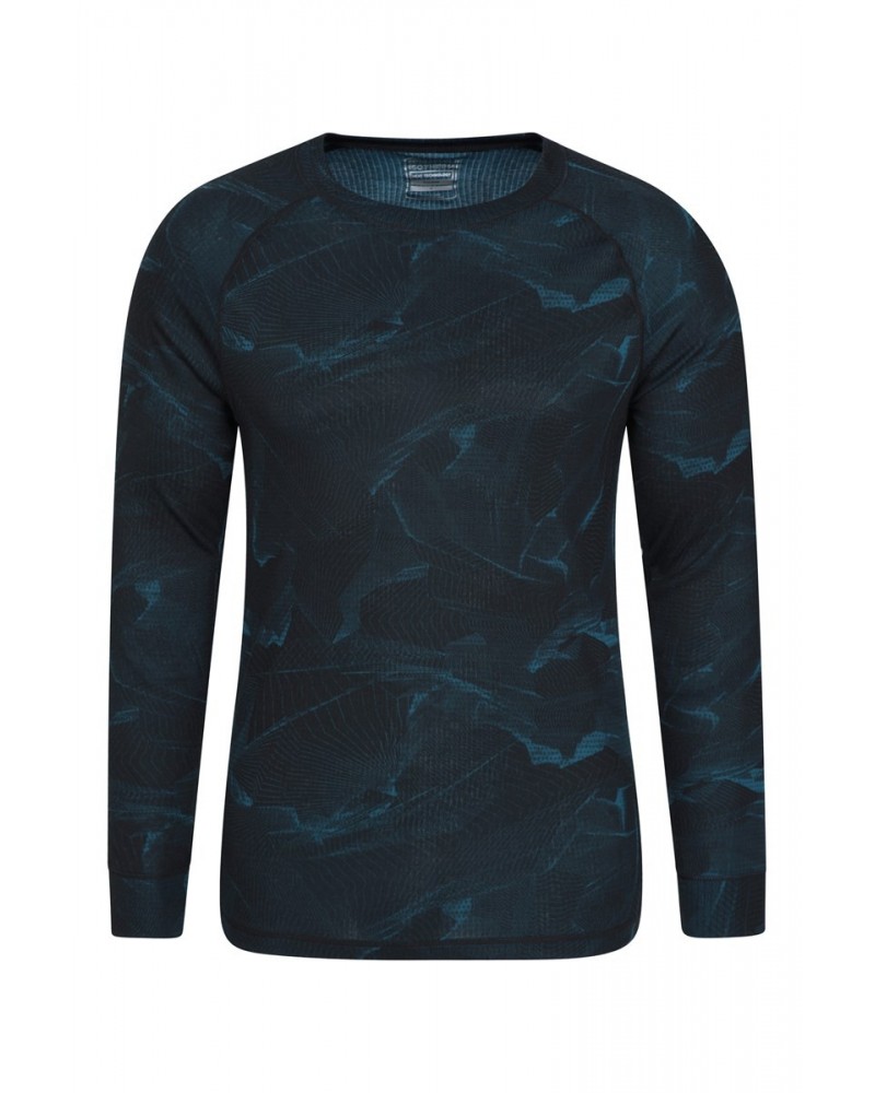 Talus Mens Printed Thermal Top Carbon $11.72 Thermals