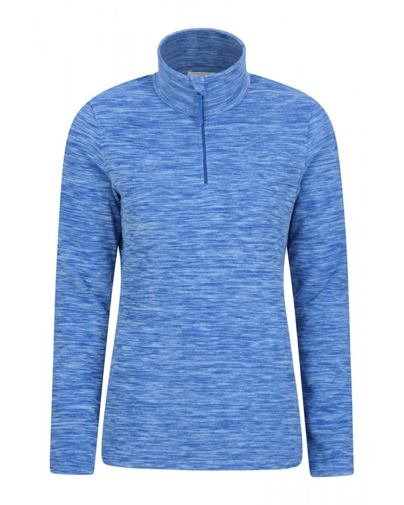 Snowdon Melange Womens Half-Zip Fleece Blue $13.49 Fleece