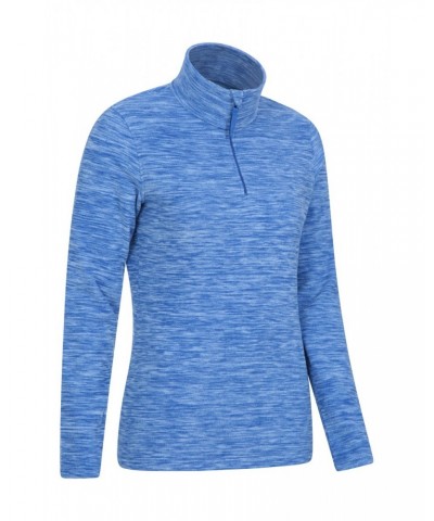 Snowdon Melange Womens Half-Zip Fleece Blue $13.49 Fleece