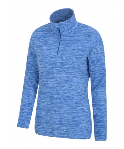 Snowdon Melange Womens Half-Zip Fleece Blue $13.49 Fleece