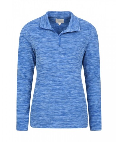 Snowdon Melange Womens Half-Zip Fleece Blue $13.49 Fleece