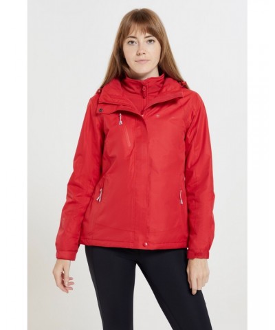 Bracken Melange Womens 3 in 1 Jacket Active Red $41.00 Jackets