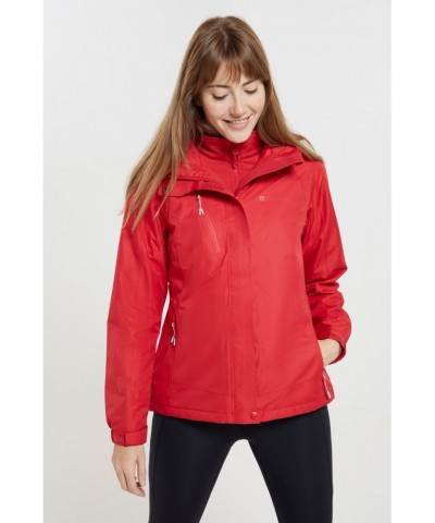 Bracken Melange Womens 3 in 1 Jacket Active Red $41.00 Jackets