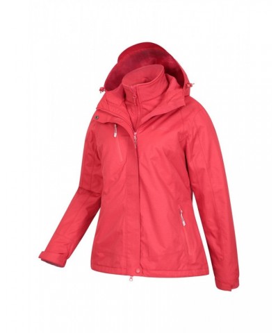 Bracken Melange Womens 3 in 1 Jacket Active Red $41.00 Jackets