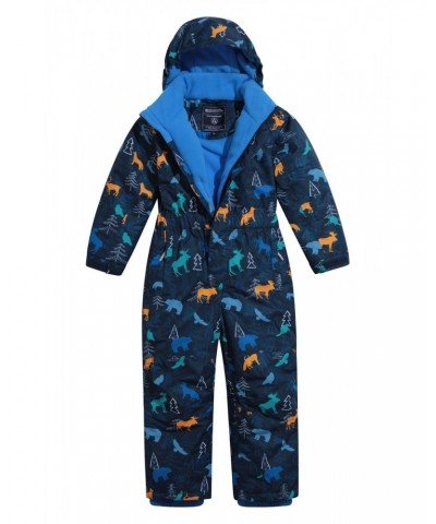 Cloud Printed Kids Waterproof All in One Snowsuit Indigo $31.79 Ski