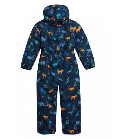 Cloud Printed Kids Waterproof All in One Snowsuit Indigo $31.79 Ski