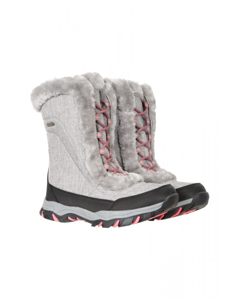 Ohio Womens Snow Boots Charcoal $32.99 Footwear