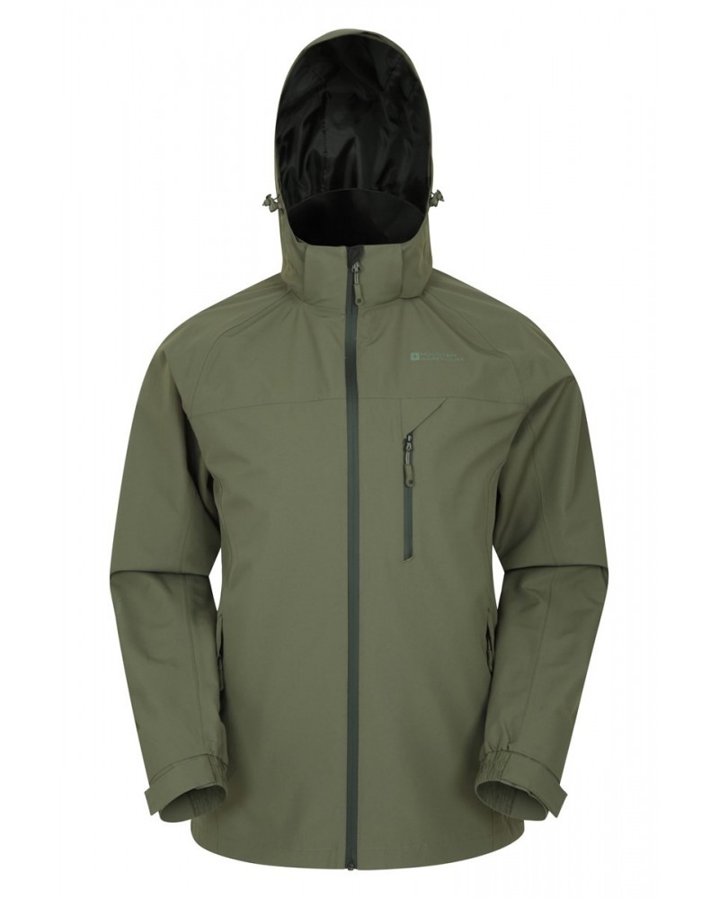 Stride Extreme Stretch Panel Mens Waterproof Jacket Khaki $30.10 Jackets